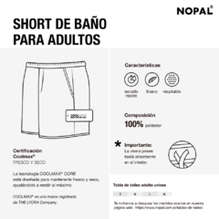 SHORT TRAJE DE BAÑO ADULTO UNISEX CELESTE - comprar online