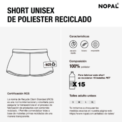 SHORT DE POLIESTER RECICLADO UNISEX. MODELO MULTICOLOR - comprar online