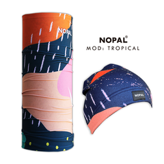 CONJUNTO GORRO DE MICROPOLAR Y CUELLO MULTIUSO. MODELO TROPICAL