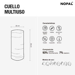 CUELLO MULTIUSO. MODELO CALEUFU - nopal