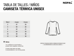 CAMISETA TÉRMICA PARA NIÑOS Y NIÑAS. MODELO OTOÑO - tienda online