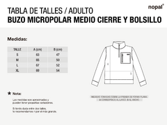 BUZO MICROPOLAR UNISEX CON MEDIO CIERRE NEGRO en internet