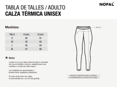 CALZA TERMICA UNISEX MODELO MOLDEADO en internet