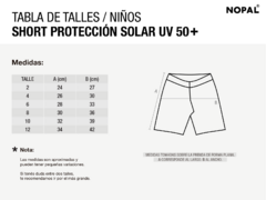 SHORT DE PROTECCION SOLAR UV MODELO PRIMAVERA - comprar online