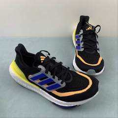 TÊNIS ADIDAS ULTRABOOST UB 9.0 LIGHT "PRETO AZUL LARANJA NEON" (PRAZO DE ATÉ 25 DIAS PARA ENTREGA) - FRETE GRÁTIS BR - Billy Importados