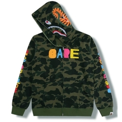 MOLETON CANGURU BAPE X READYMADE "CROSSOVER" CAPUZ TIGRE/TUBARÃO - EM ALGODÃO (PRAZO DE ATÉ 25 DIAS PARA ENTREGA) - FRETE GRÁTIS BR