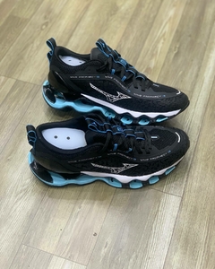 TÊNIS MIZUNO WAVE PROPHECY 13 "PRETO AZUL BEBÊ" - FOTOS REAIS - FRETE GRÁTIS BR na internet