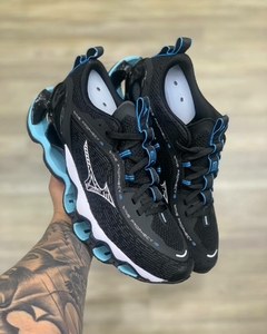 TÊNIS MIZUNO WAVE PROPHECY 13 "PRETO AZUL BEBÊ" - FOTOS REAIS - FRETE GRÁTIS BR