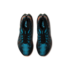 TENIS ASICS GEL KINSEI BLAST PRETO AZUL LARANJA PRAZO DE ATE 25 DIAS PARA ENTREGA FRETE GRATIS BR