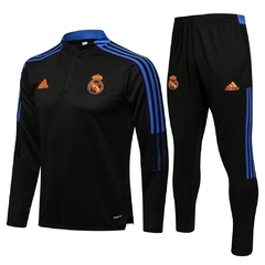 CONJUNTO DE TREINO REAL MADRID "BLACK" (PRAZO DE ATÉ 25 DIAS PARA ENTREGA) - FRETE GRÁTIS BR