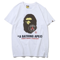 CAMISETA BAPE -PARIS SAINT GERMAIN - EM ALGODÃO (PRAZO DE ATÉ 25 DIAS PARA ENTREGA) - FRETE GRÁTIS BR