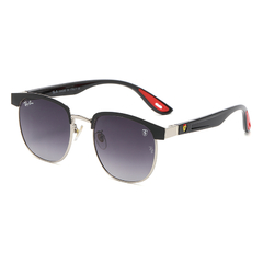 ÓCULOS DE SOL RAY BAN CLUBMASTER METAL "EDIÇÃO SCUDERIA FERRARI" UV400 (PRAZO DE ATÉ 20 DIAS PARA ENTREGA) FRETE GRÁTIS BR - comprar online