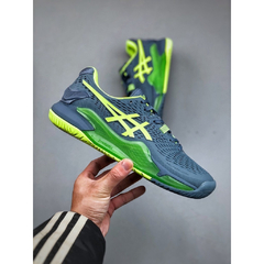 TÊNIS ASICS GEL RESOLUTION 9 MASCULINO "AZUL COM NEON" (PRAZO DE ATÉ 25 DIAS PARA ENTREGA) - FRETE GRÁTIS BR na internet