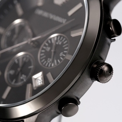 REL GIO EMP RIO ARMANI AR2453 COM CRON GRAFO EM A O INOXID VEL