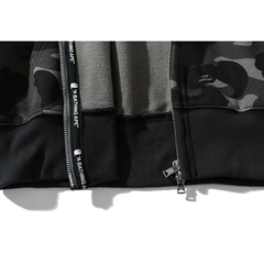 MOLETON CANGURU BAPE CAMO COM CAPUZ TUBARÃO DUPLO - EM ALGODÃO (PRAZO DE ATÉ 25 DIAS PARA ENTREGA) - FRETE GRÁTIS BR - comprar online