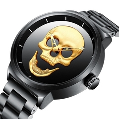 RELÓGIO SKULL - PULSEIRA EM AÇO INOX - comprar online