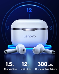 FONE DE OUVIDO SEM FIO LENOVO LP1 - TWS BLUETOOTH V.5.0 (PRAZO DE 15 DIAS PARA ENTREGA) - FRETE GRÁTIS