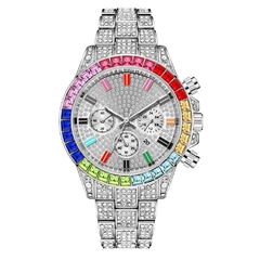 RELÓGIO DE PULSO CRAVEJADO ICE - ESTILO ROLEX - DIVERSAS CORES (PRAZO DE 15 DIAS PARA ENTREGA) - FRETE GRÁTIS - loja online