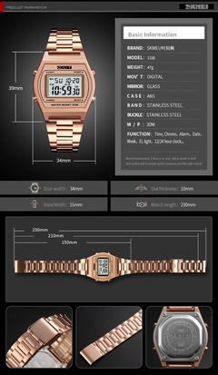 RELÓGIO SKMEI DIGITAL - ESTILO RETRÔ - DIVERSAS CORES - Billy Importados