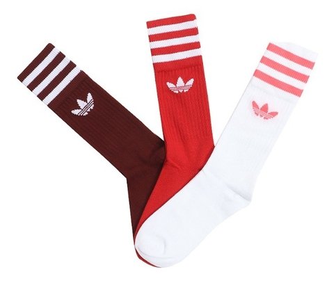 MEIA ADIDAS SOLID CREW - UNISSEX - 3 PARES