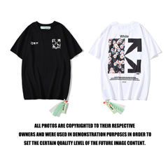 CAMISETA OFF-WHITE "FLOWERS" (PRAZO DE ATÉ 25 DIAS PARA ENTREGA) - FRETE GRÁTIS BR