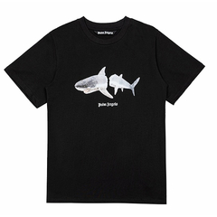 CAMISETA PALM ANGELS "SHARK" EM ALGODÃO (PRAZO DE ATÉ 25 DIAS PARA ENTREGA) - FRETE GRÁTIS BR