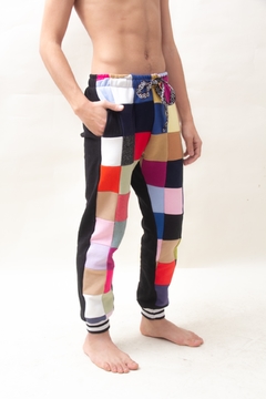 Pantalón Multiparche multicolor - comprar online