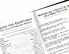 2 biblias com ajudas adicionais e harpa letra gigante - capa com ziper azul marinho + vinho - loja online