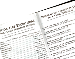 2 biblias com ajudas adicionais e harpa letra gigante - capa com ziper preta + azul marinho - loja online