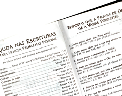 Bíblia sagrada com ajudas adicionais letra hipergigante - capa com zíper preta - loja online