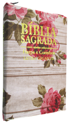 Bíblia letra gigante com harpa - capa com ziper romantic vermelha - comprar online