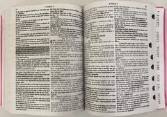 Bíblia sagrada letra jumbo com harpa edição de promessas - capa luxo azul marinho na internet