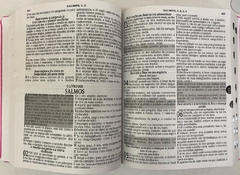 Bíblia sagrada letra jumbo com harpa edição de promessas - capa luxo romantic vermelha - Mundial Records Editora