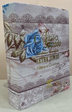 Bíblia sagrada letra jumbo com harpa edição de promessas - capa luxo azaleia - comprar online