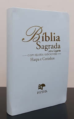 Biblia Para Debutante Letra Gigante Harpa Capa Luxo Branca - comprar online