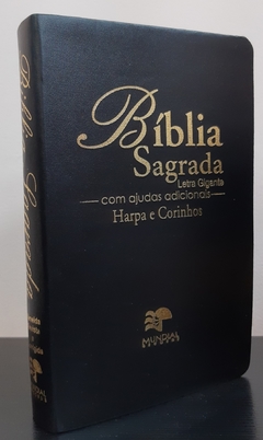 Bíblia sagrada com ajudas adicionais e harpa letra gigante - capa luxo preta - comprar online