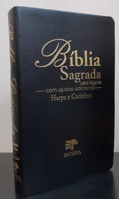 Bíblia letra gigante com harpa - capa luxo preta - comprar online