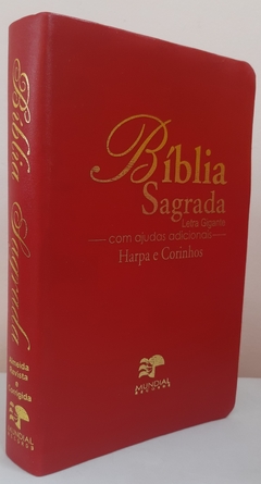Bíblia letra gigante com harpa - capa luxo vermelha - comprar online