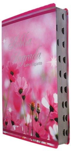 Bíblia letra gigante - capa luxo floral flor do campo