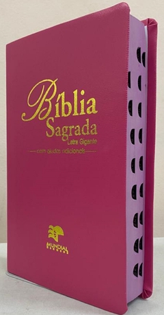 Bíblia sagrada com ajudas adicionais letra gigante - capa luxo pink lisa - comprar online