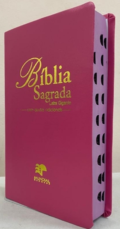 Bíblia letra gigante - capa luxo pink lisa - comprar online