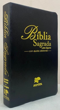 Bíblia sagrada com ajudas adicionais letra gigante - capa luxo preta na internet