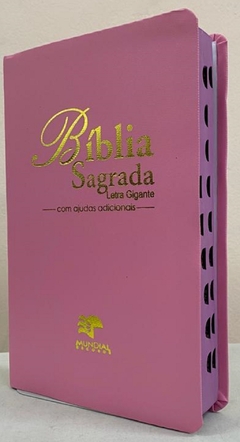 Bíblia letra gigante - capa luxo rosa lisa - comprar online