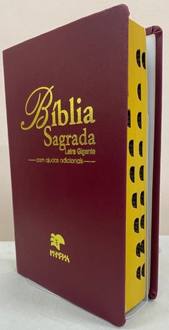 Bíblia sagrada com ajudas adicionais letra gigante - capa luxo vinho - comprar online