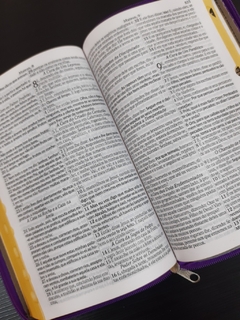 Imagem do Bíblia sagrada com ajudas adicionais letra gigante - capa luxo vinho