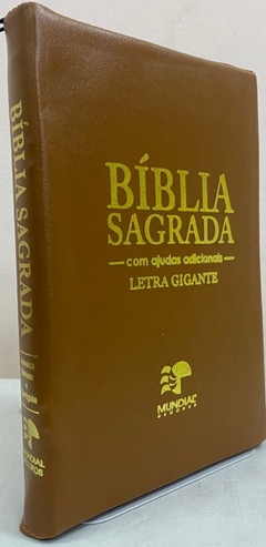 Bíblia sagrada letra gigante - capa com ziper caramelo - comprar online