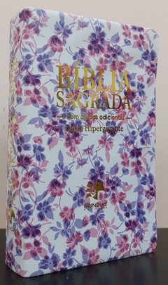 Bíblia letra hipergigante - capa luxo floral roxa - comprar online