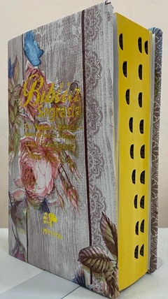 Bíblia letra hipergigante com harpa - capa luxo azaleia