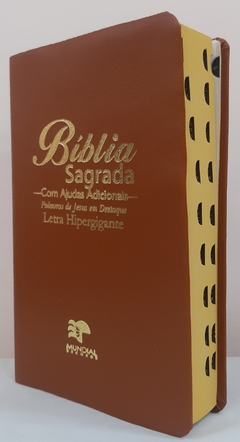 Bíblia sagrada letra hipergigante - capa luxo caramelo - comprar online