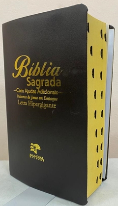 Bíblia letra hipergigante com harpa - capa luxo café - comprar online